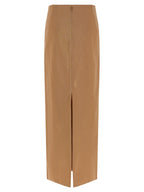 Armarium Beige Polyamide Midi Skirt