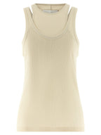 Armarium White Cotton Sleeveles T-Shirt