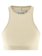 Armarium White Cotton Sleeveles T-Shirt