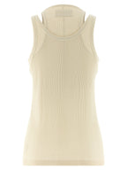 Armarium White Cotton Sleeveles T-Shirt