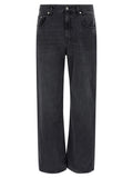 SÉFR Black Cotton Straight-Leg Jeans