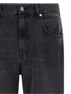 SÉFR Black Cotton Straight-Leg Jeans