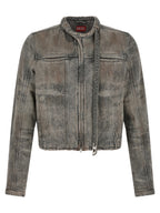 Diesel Gray Cotton Denim Jacket