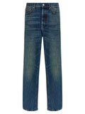 Department 5 Blue Cotton Straight-Leg Jeans
