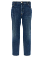 Department 5 Blue Cotton Cropped Jeans