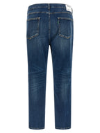 Department 5 Blue Cotton Cropped Jeans