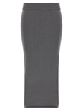 Entire Studios Gray Cotton Midi Skirt