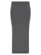 Entire Studios Gray Cotton Midi Skirt
