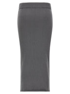 Entire Studios Gray Cotton Midi Skirt