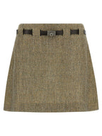 Ferragamo Multicolor Linen Long Skirt
