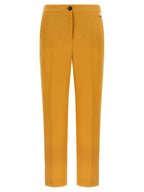 Herno Orange Linen Casual Pants