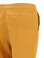Herno Orange Linen Casual Pants