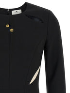 Elisabetta Franchi Bicolor Polyester Short Dress