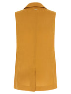 Herno Bicolor Linen Sleeveless Jacket