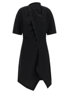 Black Cotton Midi Dress