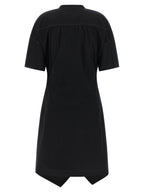 Black Cotton Midi Dress