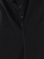 Black Cotton Midi Dress