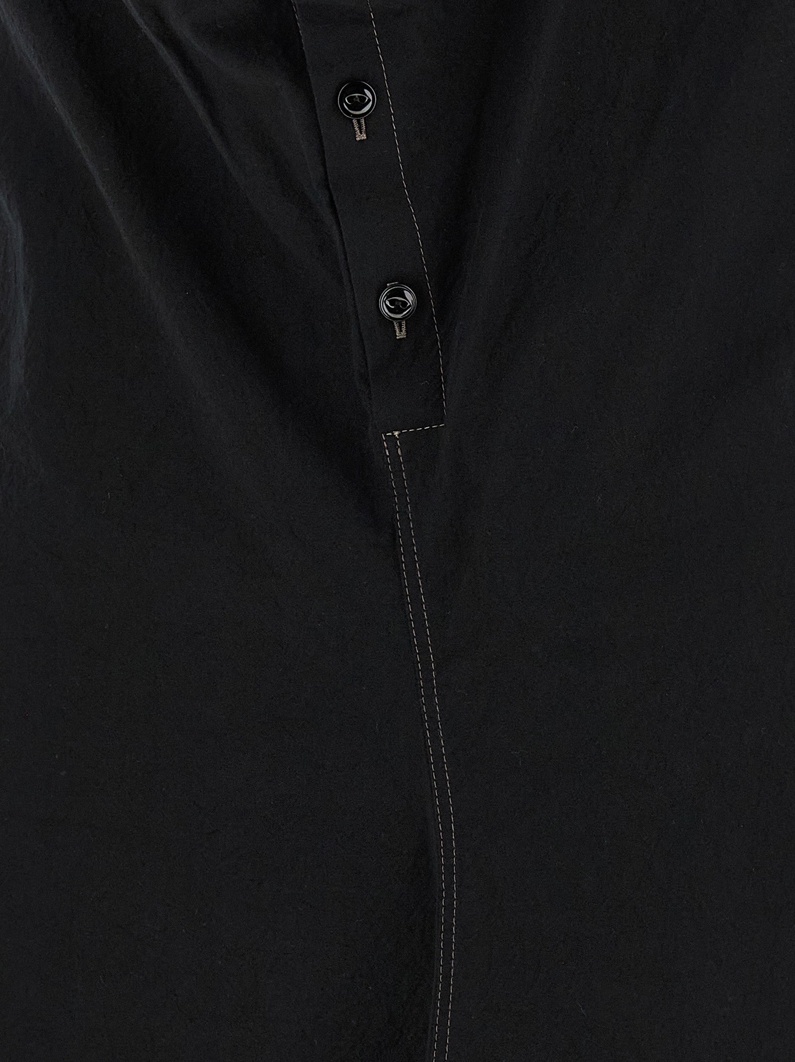 Black Cotton Midi Dress