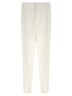 Brunello Cucinelli White Cotton Casual Pants