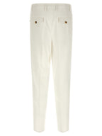 Brunello Cucinelli White Cotton Casual Pants