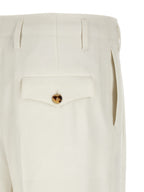 Brunello Cucinelli White Cotton Casual Pants