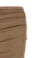 DRKSHDW Beige Cotton Mini Skirt