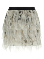 Max Mara Gray Silk Long Skirt