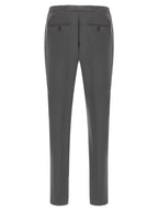 Pal Zileri Gray Lyocell Casual Pants