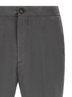 Pal Zileri Gray Lyocell Casual Pants