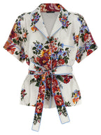 Dolce & Gabbana White Silk Blouse