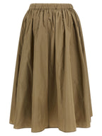 Bicolor Polyester Midi Skirt