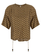 Max Mara Brown Silk Blouse