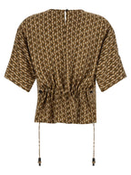 Max Mara Brown Silk Blouse