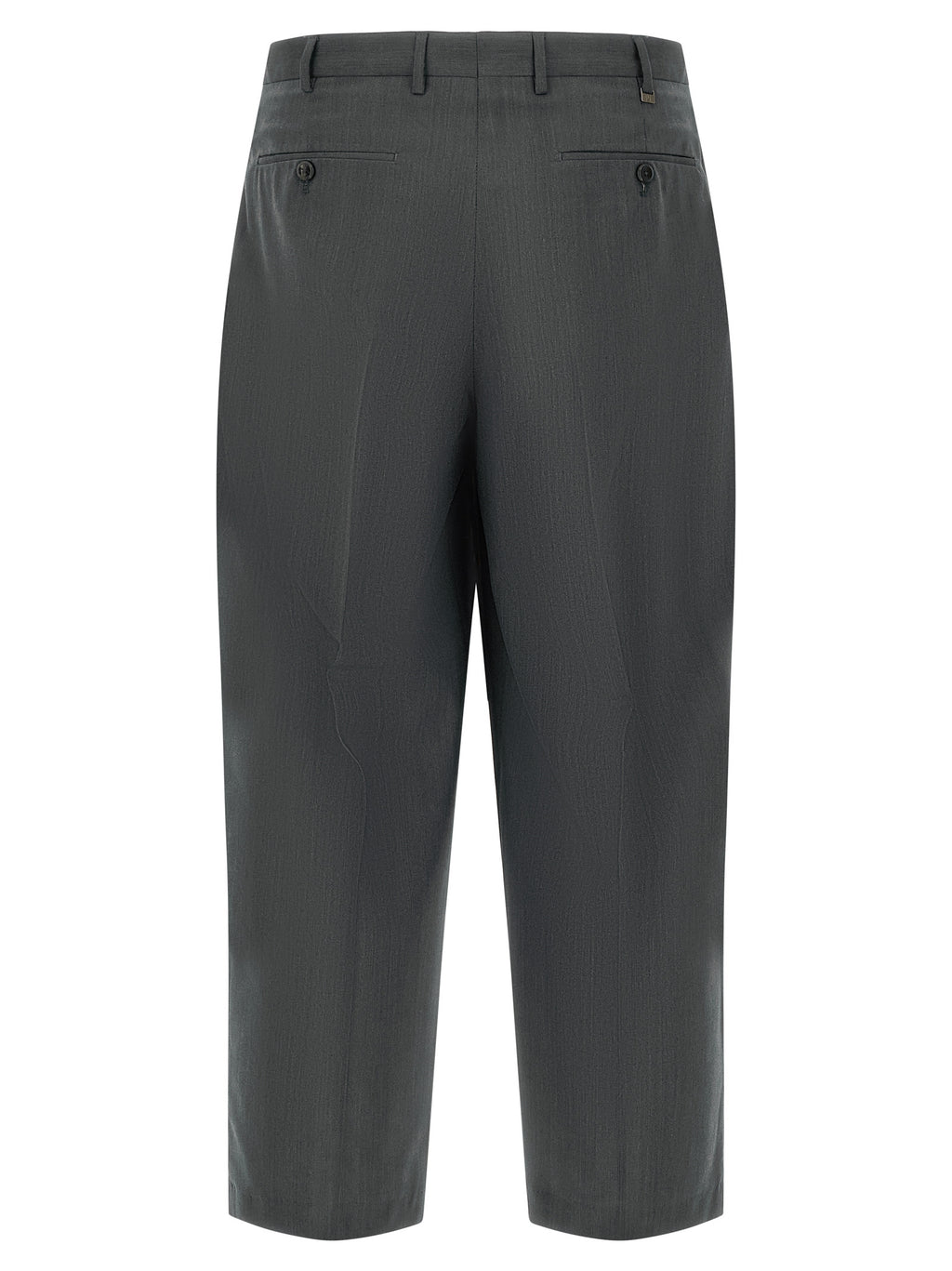 Gray Virgin Wool Dress Pants