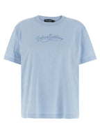 Dolce & Gabbana Blue Cotton T-Shirt