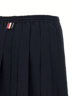 Thom Browne Blue Wool Long Skirt