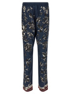 Dolce & Gabbana Blue Silk Casual Pants