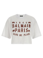 Balmain White Cotton T-Shirt