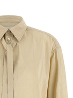 Beige Silk Blouse