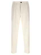 White Cotton Casual Pants