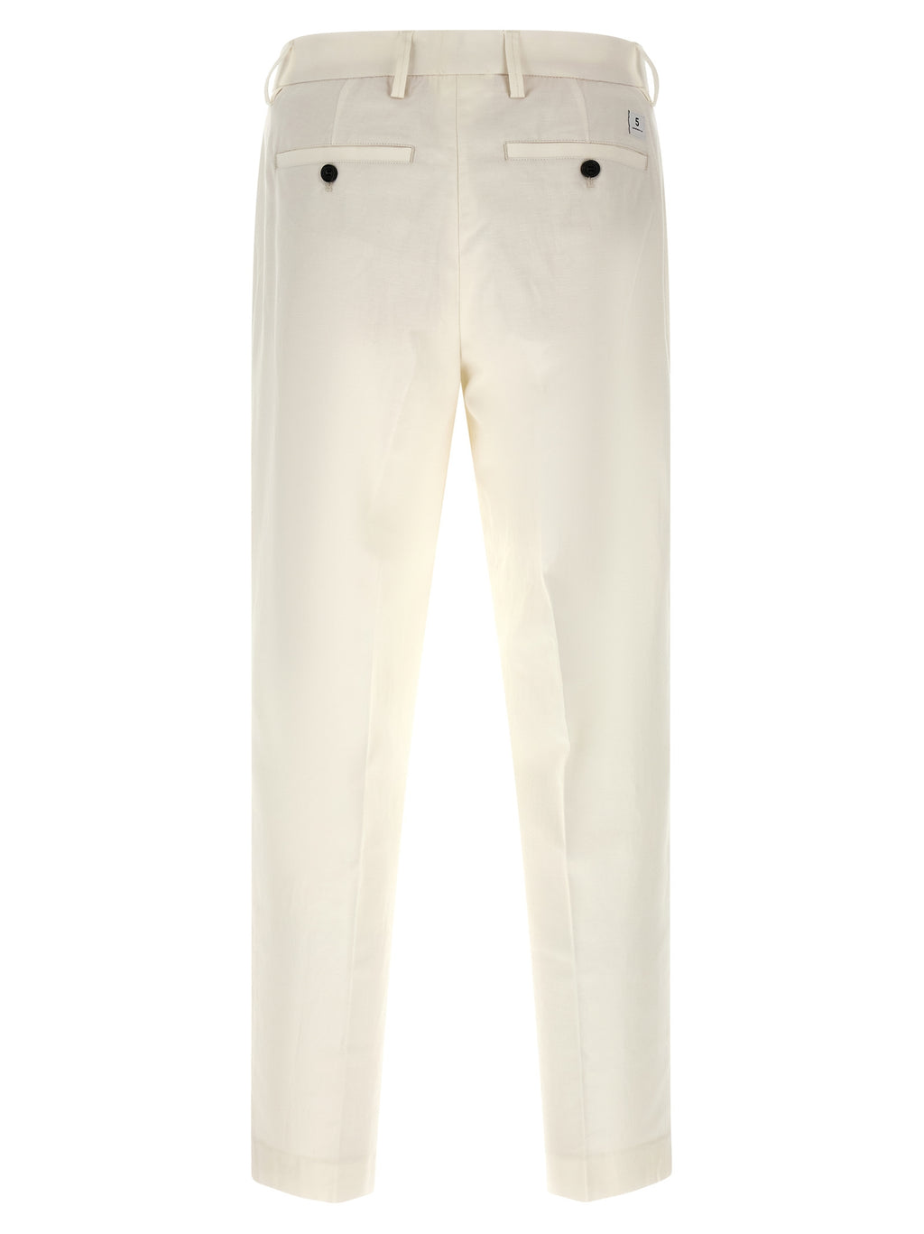 White Cotton Casual Pants