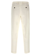 White Cotton Casual Pants