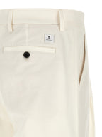 White Cotton Casual Pants