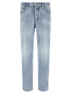 Dsquared² Blue Cotton Straight-Leg Jeans