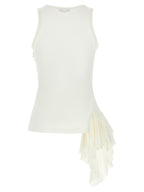 Alexander McQueen White Cotton Tank Tops