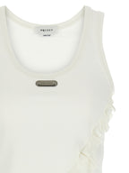 Alexander McQueen White Cotton Tank Tops