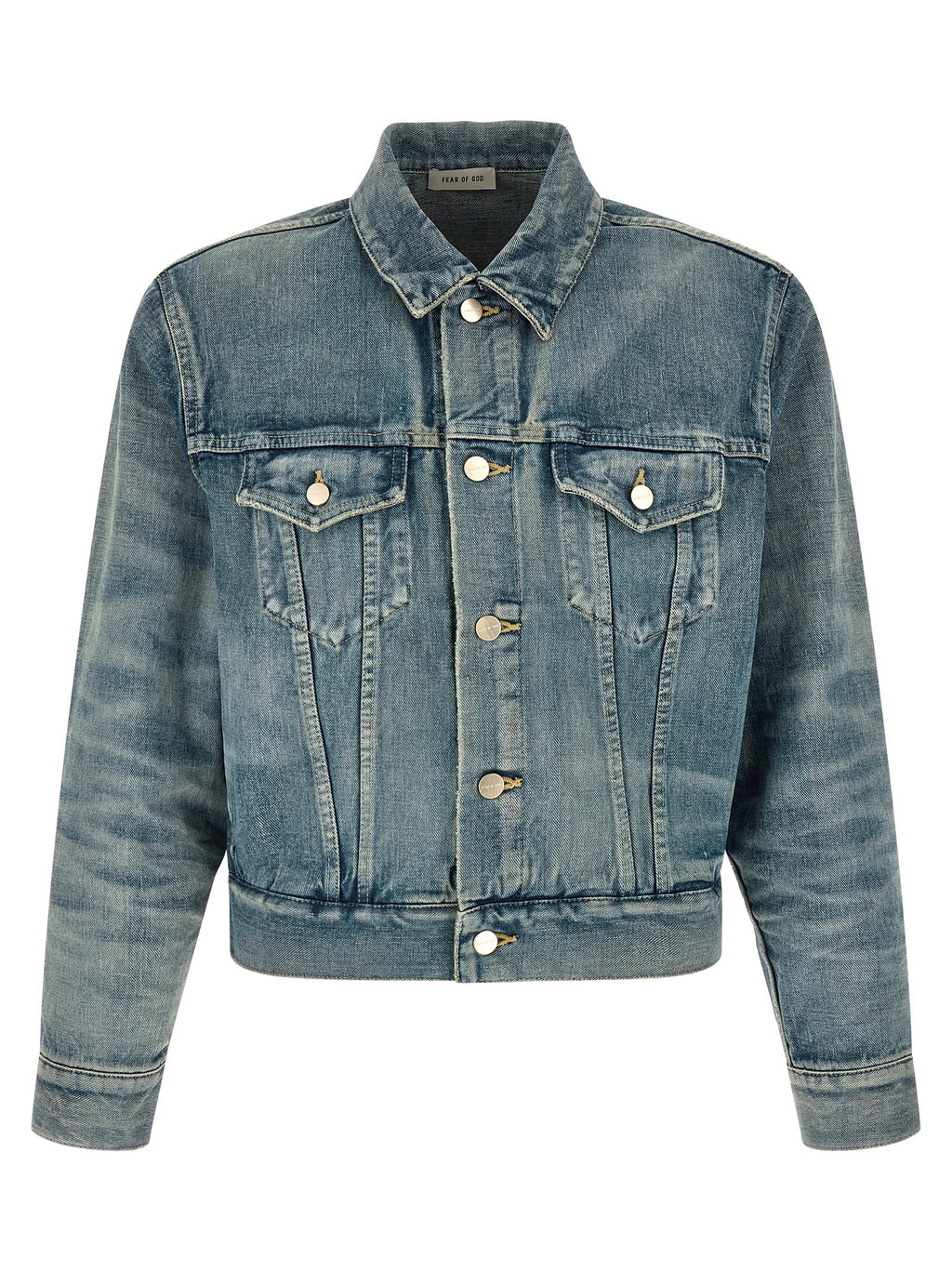 Blaue Jeansjacke aus Baumwolle