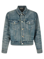 Blaue Jeansjacke aus Baumwolle