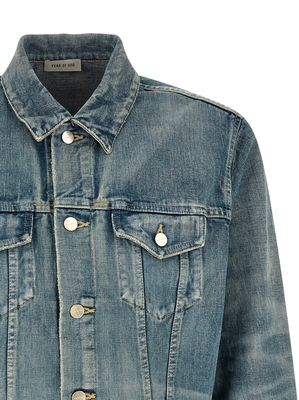 Blaue Jeansjacke aus Baumwolle