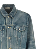 Blaue Jeansjacke aus Baumwolle